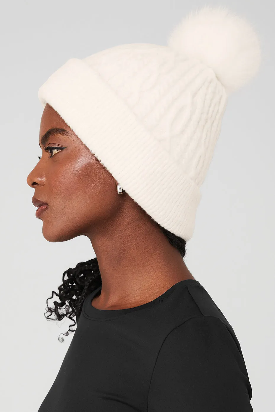 Cable Knit Beanie - Ivory | Parallel