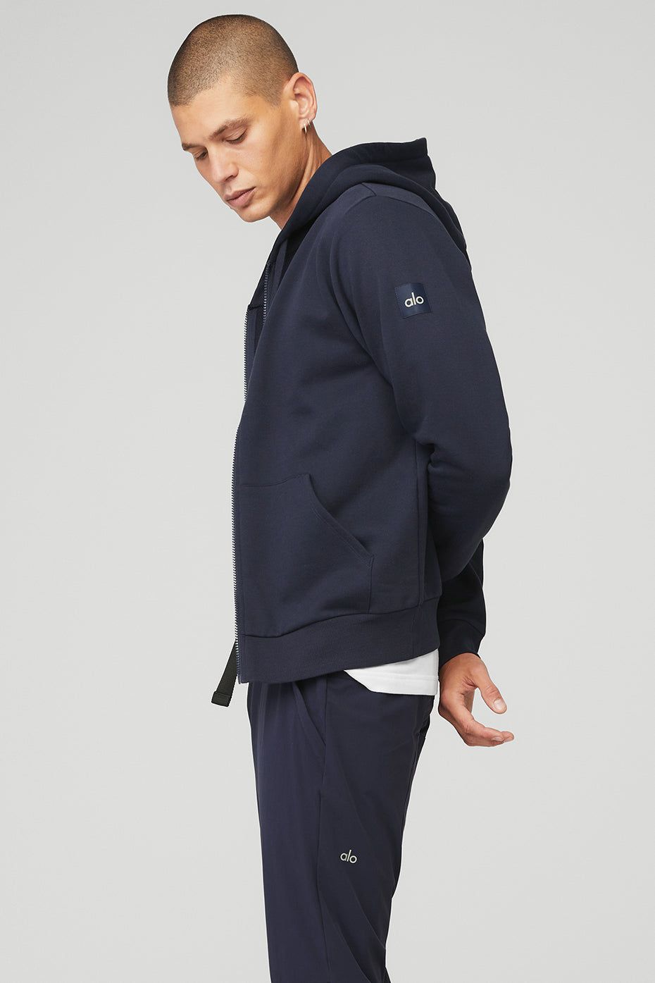 Everyday Full Zip Hoodie - True Navy sold by Alo Yoga product image thumbnail 3
