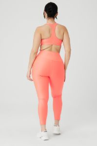 Airlift Advantage Racerback Bra & 7/8 High-Waist Airlift Legging Set - Candy Orange sold by Alo Yoga