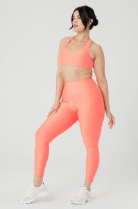 Airlift Advantage Racerback Bra & 7/8 High-Waist Airlift Legging Set - Candy Orange sold by Alo Yoga