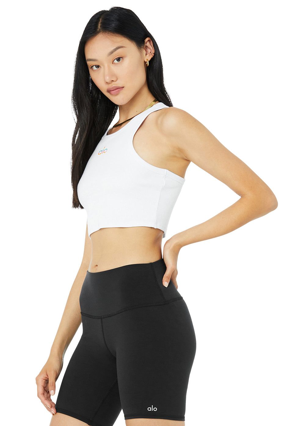 Pride Aspire Tank - White sold by Alo Yoga product image thumbnail 2