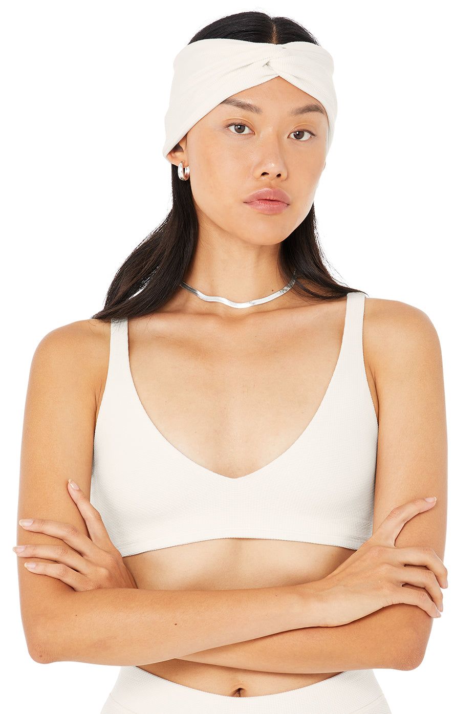Micro Waffle Headband - Ivory sold by Alo Yoga product image thumbnail 3