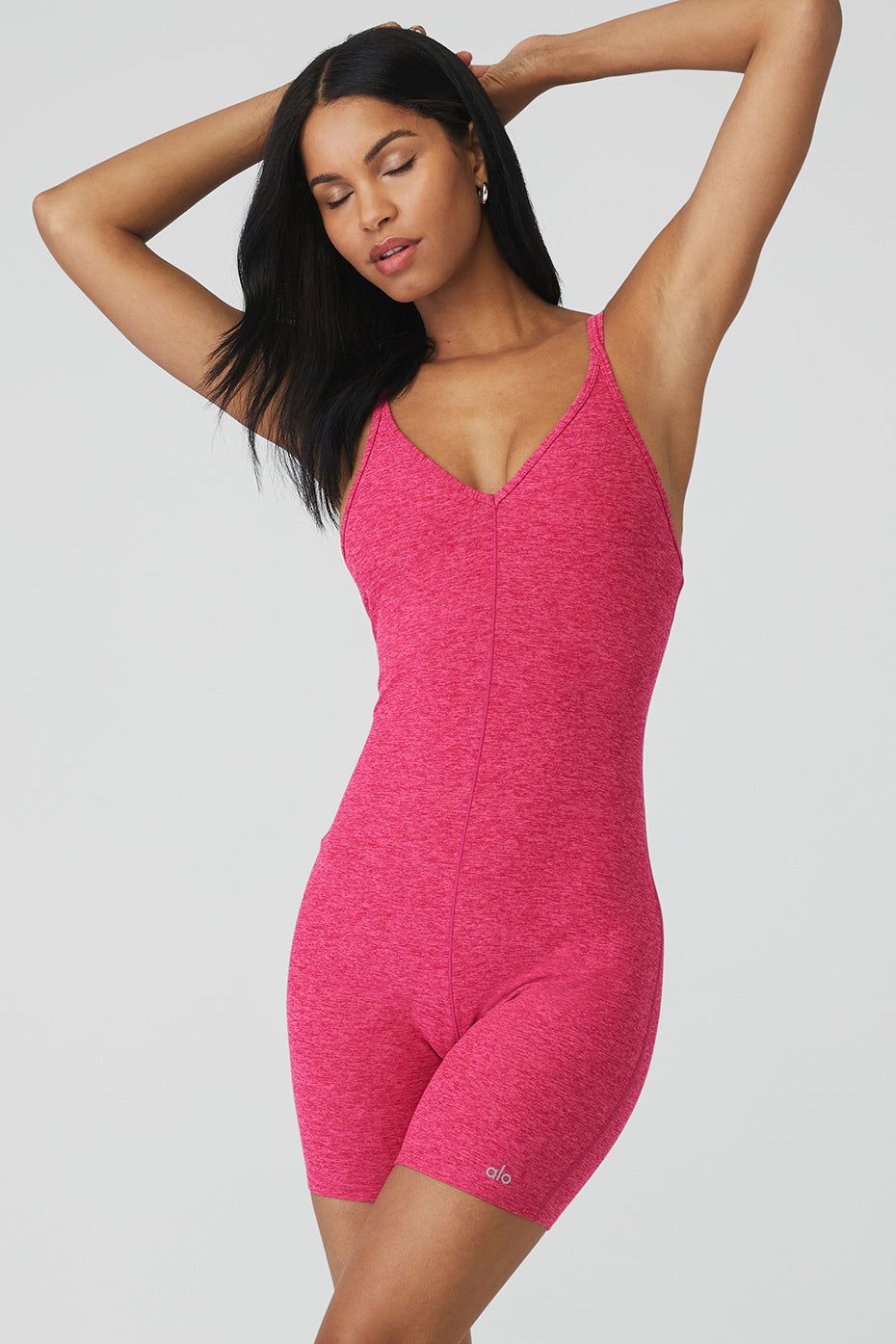Alosoft Suns Out Onesie - Magenta Crush Heather sold by Alo Yoga