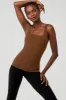 Ribbed Minimalist Tank - Cinnamon Brown sold by Alo Yoga