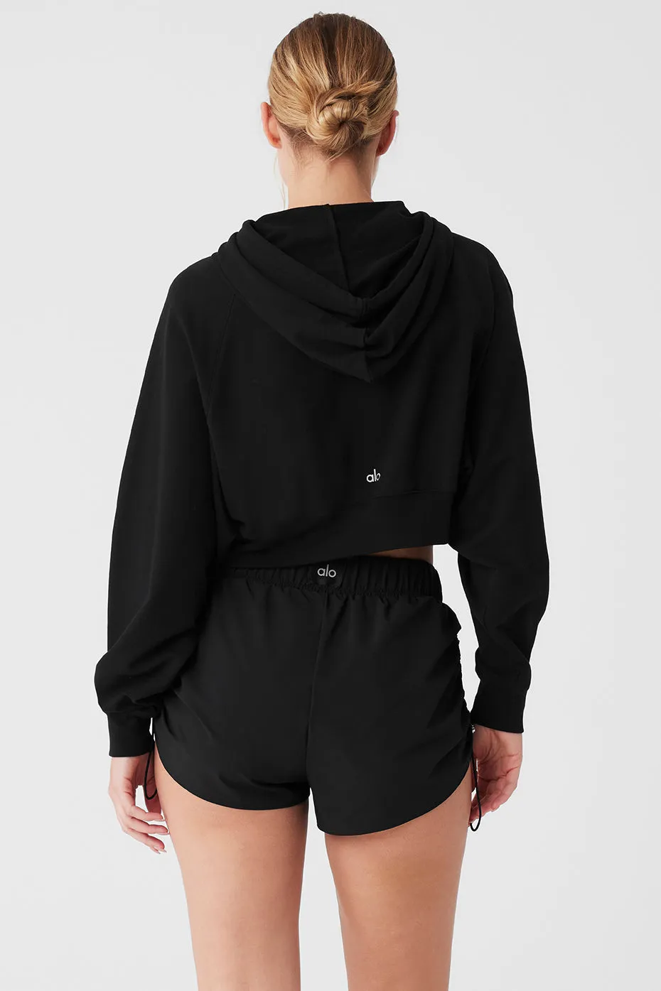 Cropped Double Take Hoodie - Black sold by Alo Yoga product image thumbnail 2