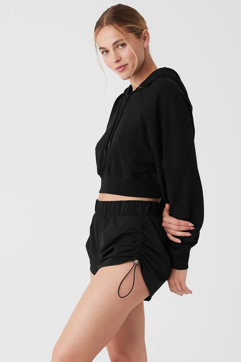 Cropped Double Take Hoodie - Black sold by Alo Yoga product image thumbnail 3