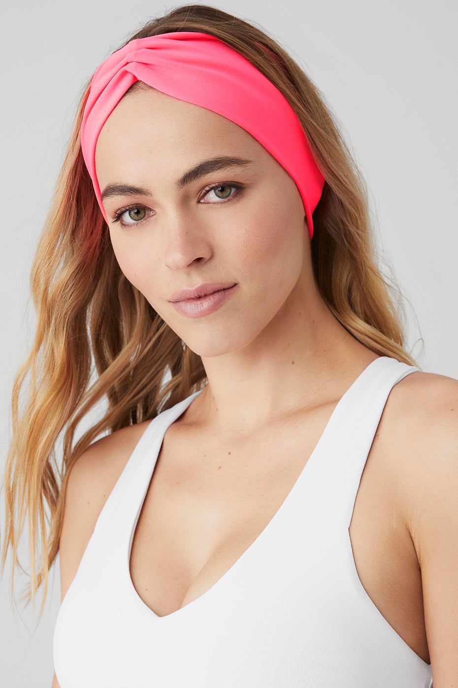 Airlift Headband - Fluorescent Pink Coral sold by Alo Yoga product image thumbnail 3