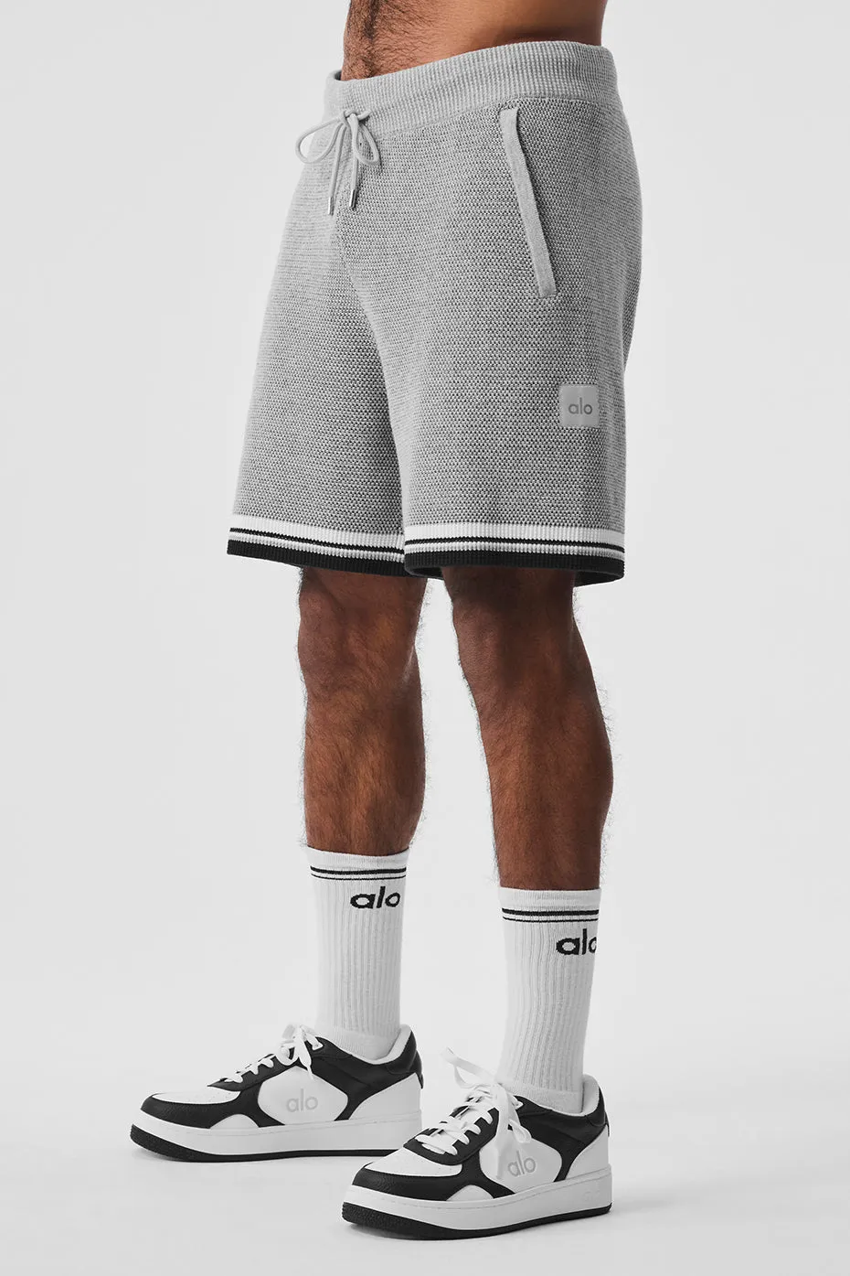 7" Sports Club Sweater Knit Basketball Short - Athletic Heather Grey sold by Alo Yoga product image thumbnail 4