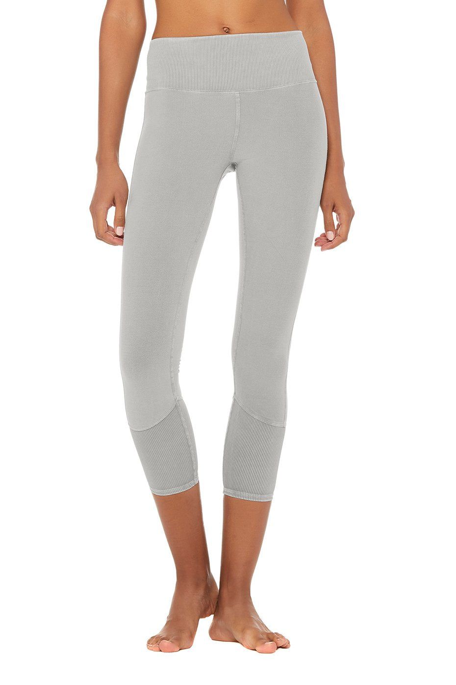 7/8 High-Waist Alo Sueded Lounge Legging - Lead Wash sold by Alo Yoga