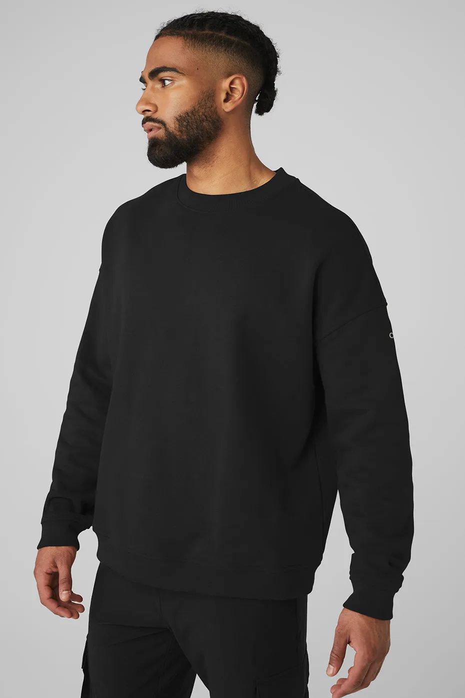 Renown Heavy Weight Crew Neck Pullover - Black sold by Alo Yoga product image thumbnail 4