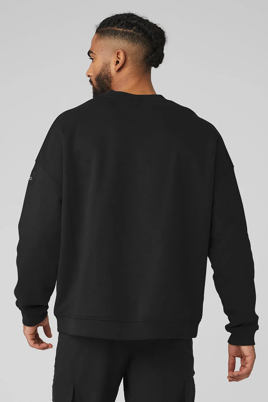 Renown Heavy Weight Crew Neck Pullover - Black sold by Alo Yoga product image thumbnail 3