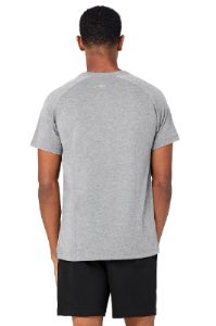 The Triumph Crew Neck Tee - Grey Heather sold by Alo Yoga
