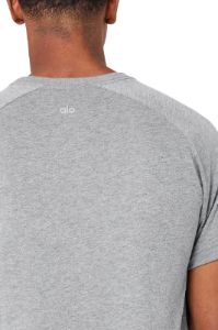 The Triumph Crew Neck Tee - Grey Heather sold by Alo Yoga