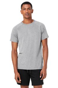 The Triumph Crew Neck Tee - Grey Heather sold by Alo Yoga