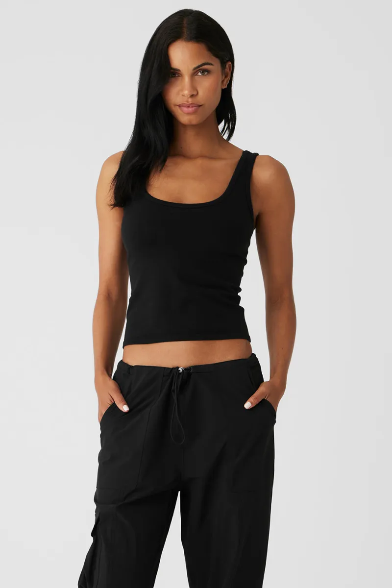 Seamless Chosen Tank - Black | Parallel