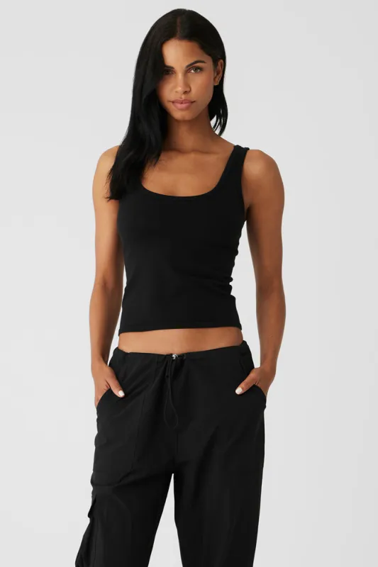 Seamless Chosen Tank - Black sold by Alo Yoga