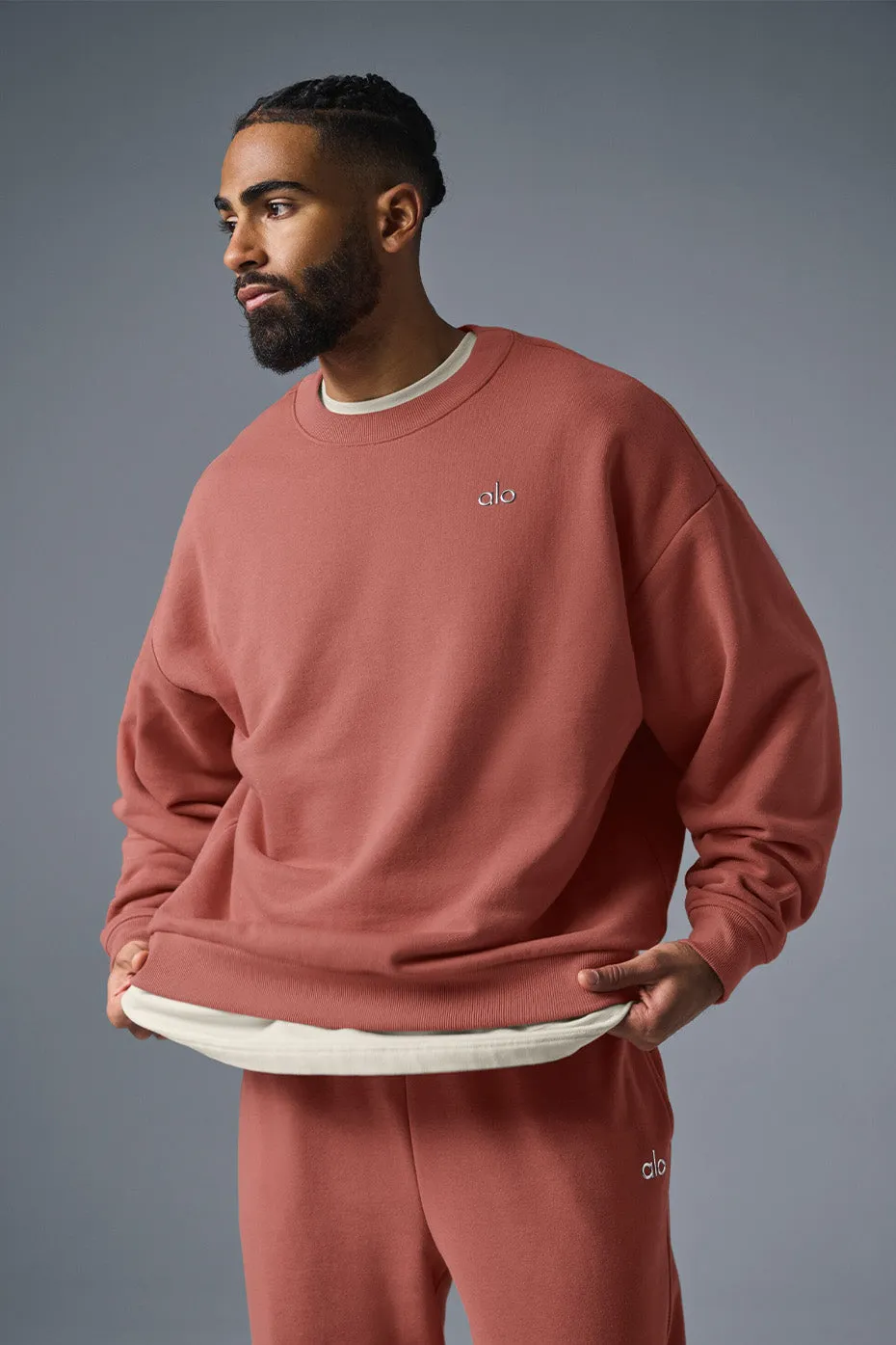Accolade Crew Neck Pullover - Soft Terracotta sold by Alo Yoga product image thumbnail 3