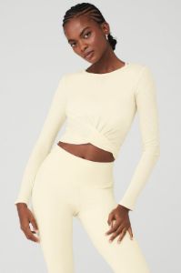 Cover Long Sleeve Top - French Vanilla sold by Alo Yoga