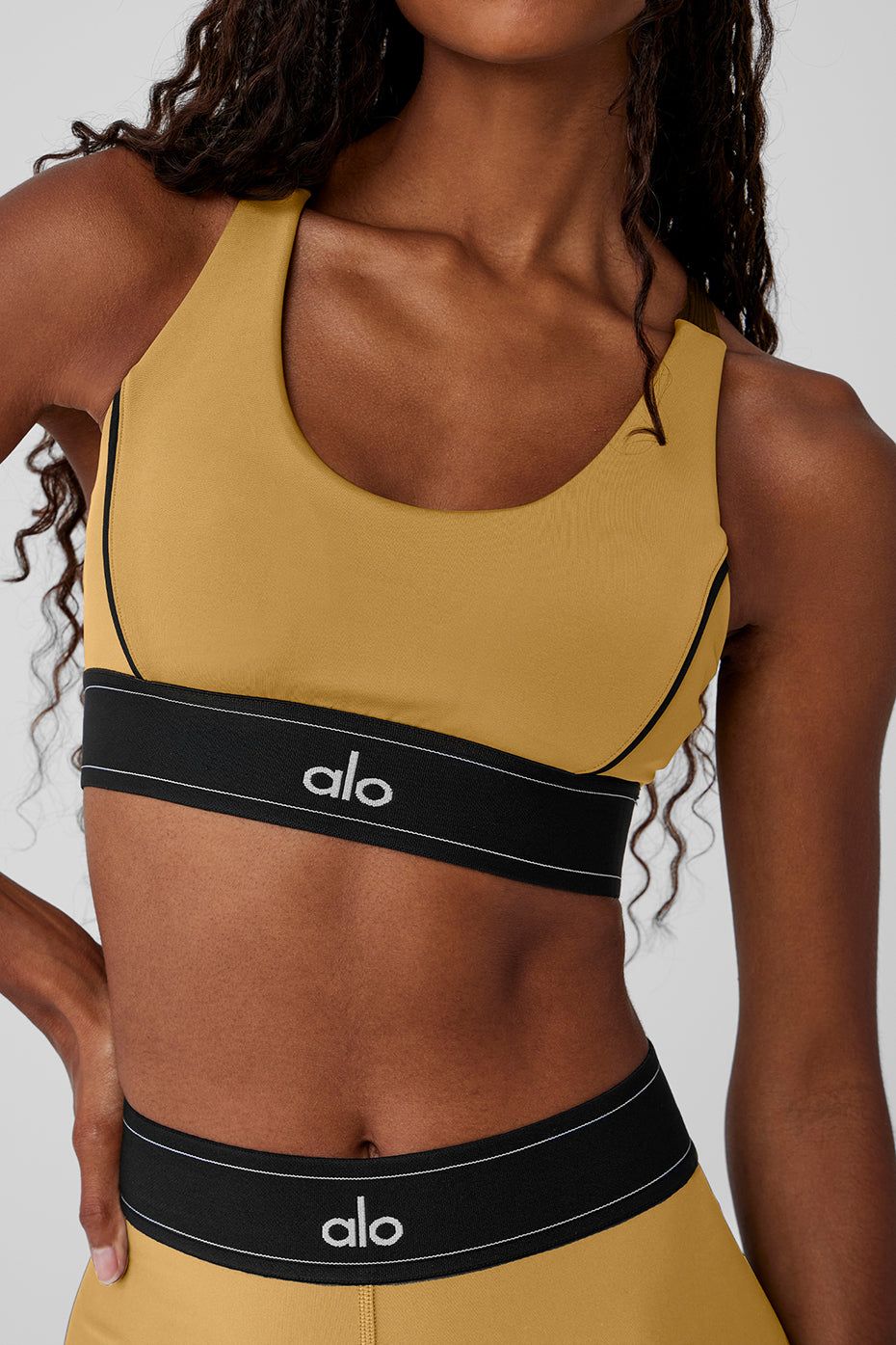 Airlift Suit Up Bra - Golden Olive Branch/Black sold by Alo Yoga product image thumbnail 3