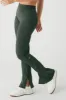 High-Waist Zip It Flare Legging - Dark Cactus sold by Alo Yoga