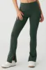 High-Waist Zip It Flare Legging - Dark Cactus sold by Alo Yoga