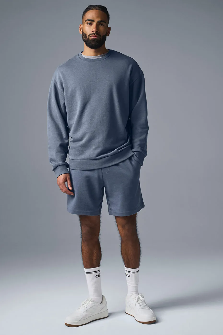 Chill Crew Neck Pullover - Bluestone sold by Alo Yoga product image thumbnail 4