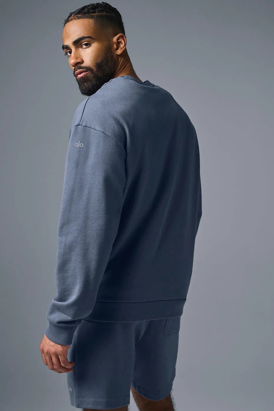Chill Crew Neck Pullover - Bluestone sold by Alo Yoga product image thumbnail 3