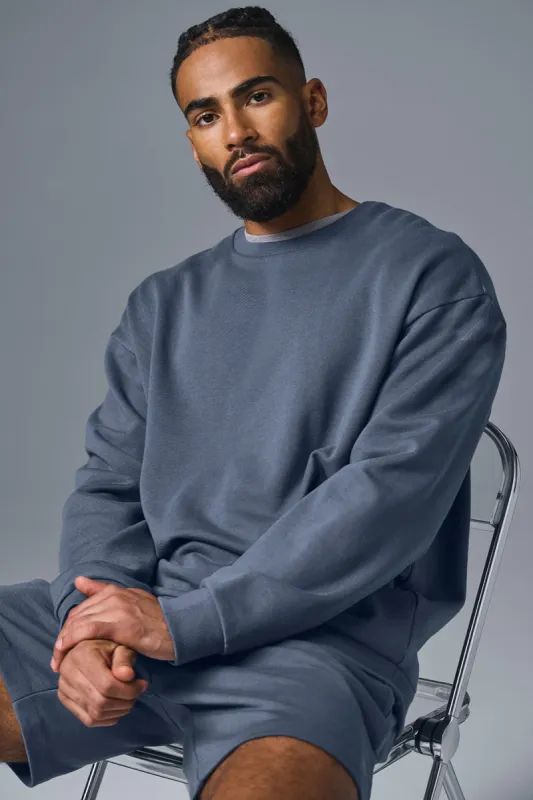 Chill Crew Neck Pullover - Bluestone sold by Alo Yoga