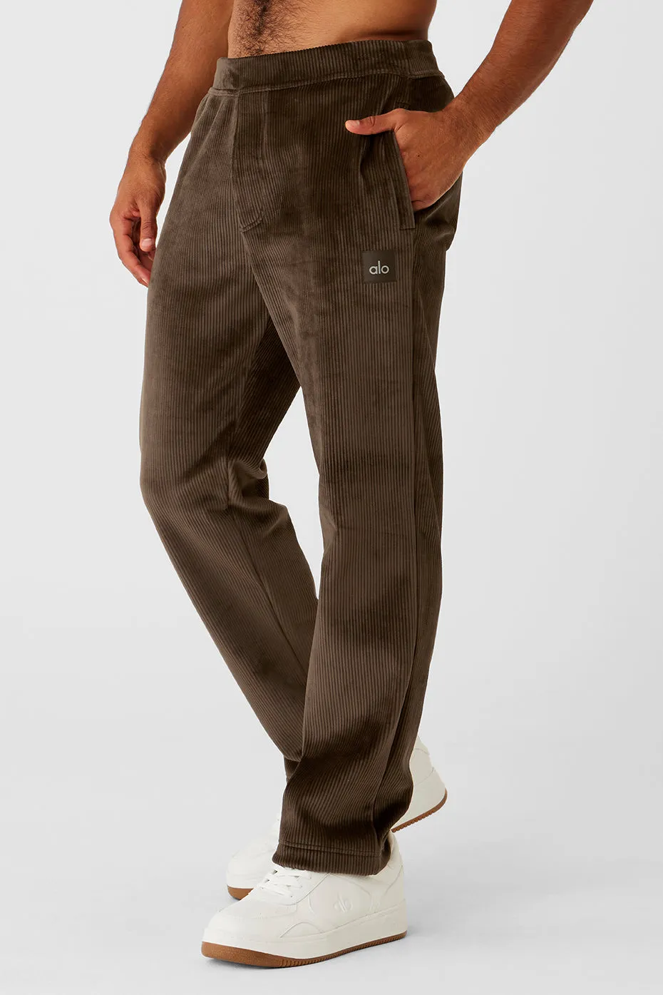Velour Baller Pant - Espresso sold by Alo Yoga product image thumbnail 3