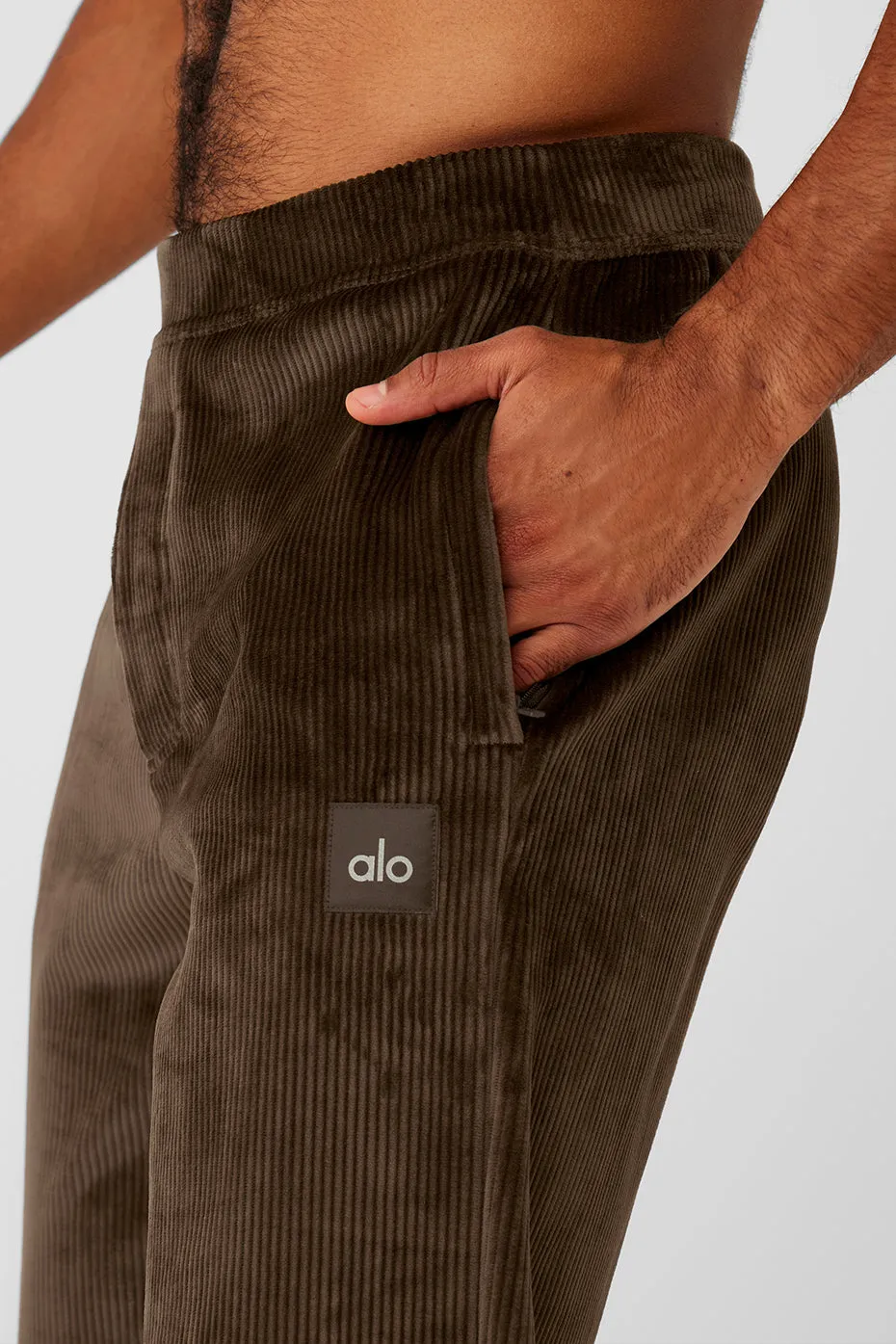 Velour Baller Pant - Espresso sold by Alo Yoga product image thumbnail 4