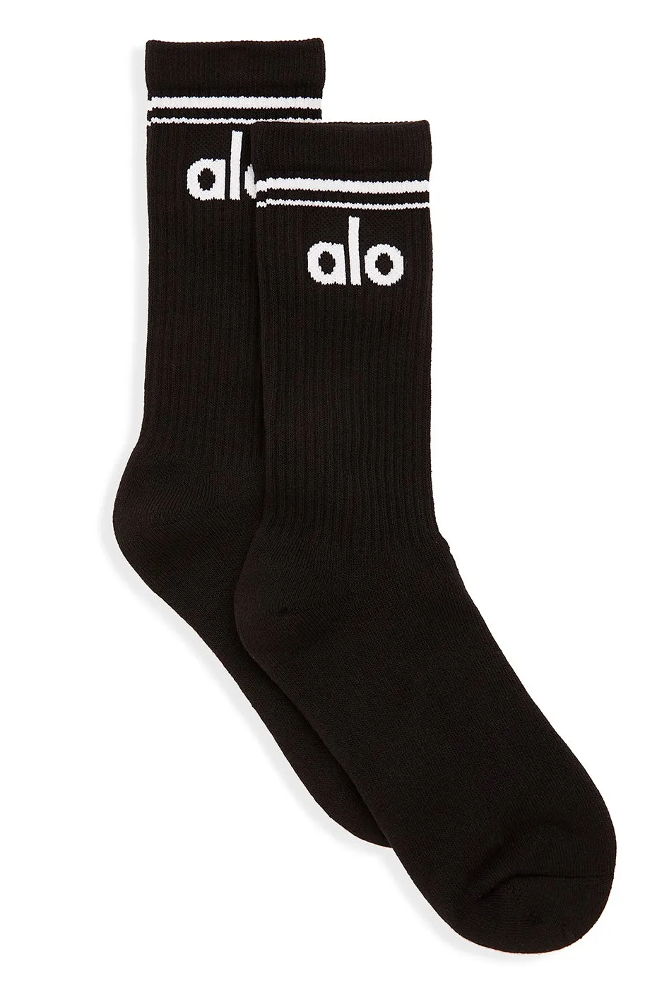 Unisex Throwback Sock - Black/White sold by Alo Yoga