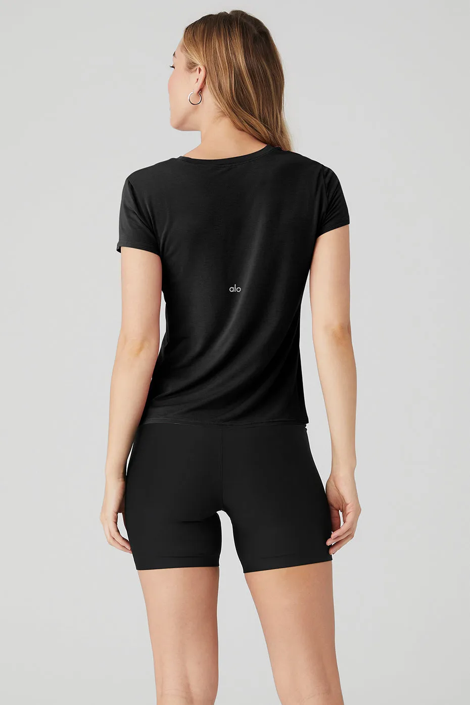All Day Short Sleeve - Black sold by Alo Yoga product image thumbnail 2