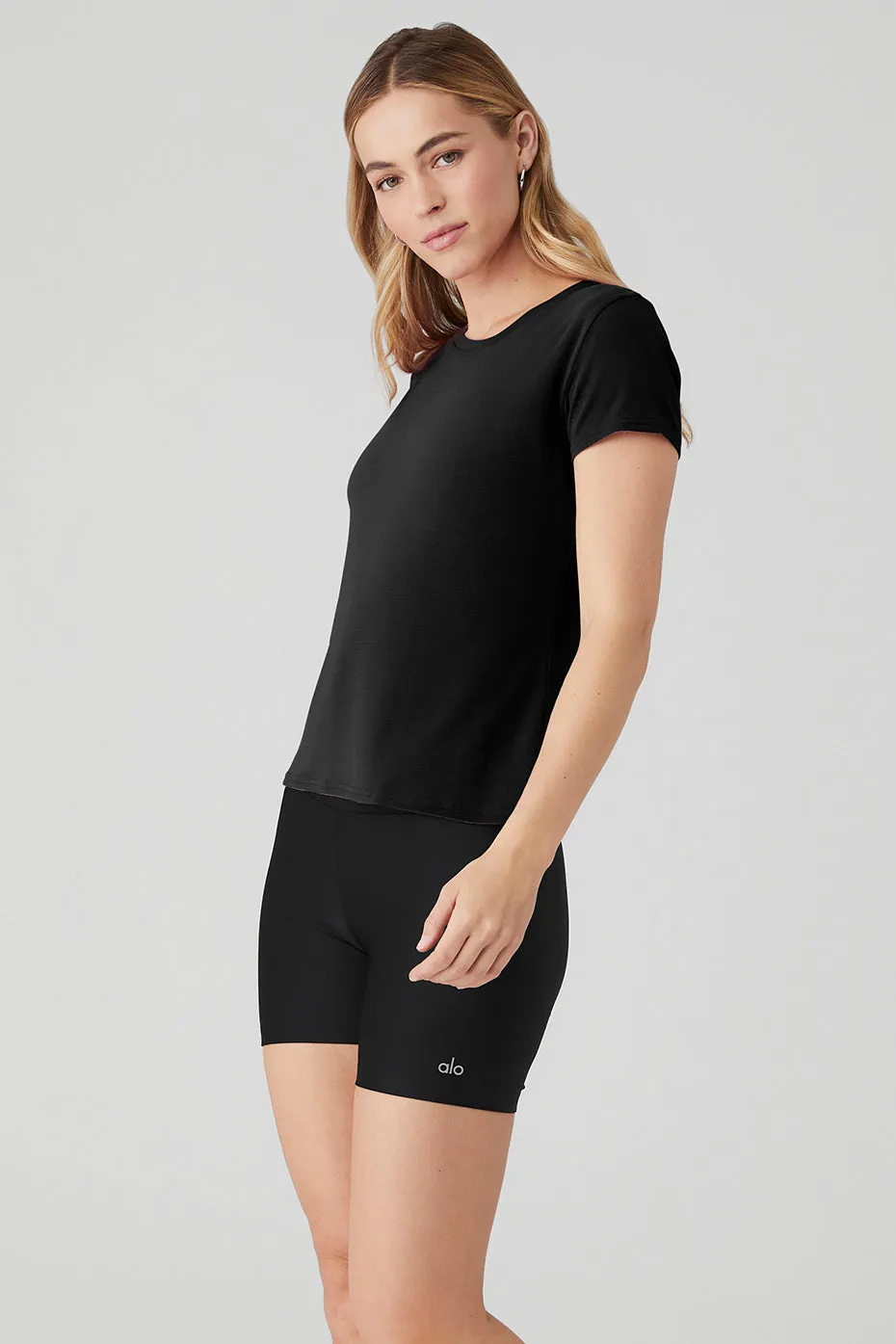 All Day Short Sleeve - Black sold by Alo Yoga product image thumbnail 3