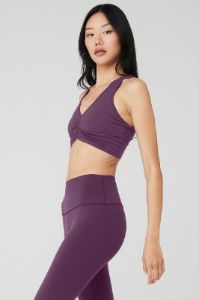 Wild Thing Bra - Dark Plum sold by Alo Yoga