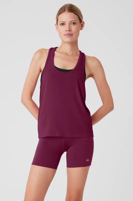 All Day Tank - Wild Berry sold by Alo Yoga