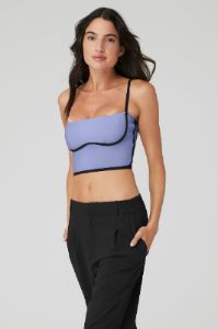 Airbrush Streamlined Bra Tank - Infinity Blue/Black sold by Alo Yoga