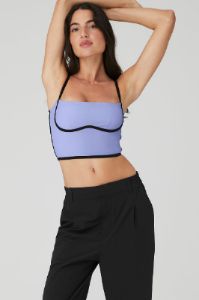 Airbrush Streamlined Bra Tank - Infinity Blue/Black sold by Alo Yoga