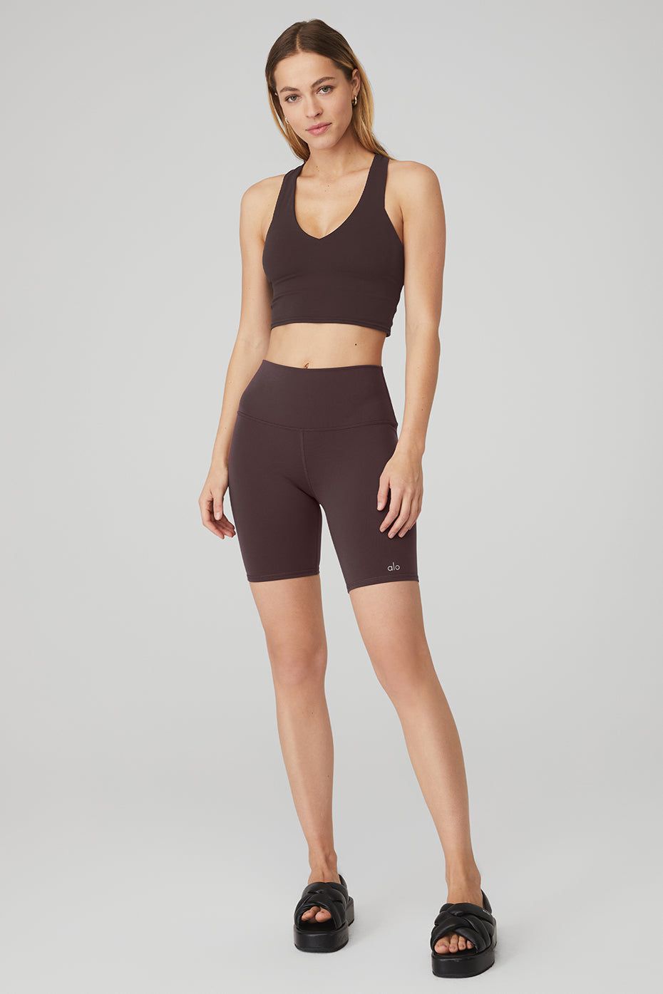 Airbrush Real Bra Tank & 7" High-Waist Biker Short Set sold by Alo Yoga product image thumbnail 9