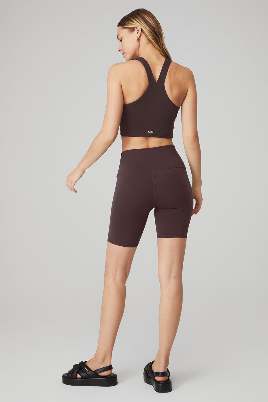 Airbrush Real Bra Tank & 7" High-Waist Biker Short Set sold by Alo Yoga product image thumbnail 10