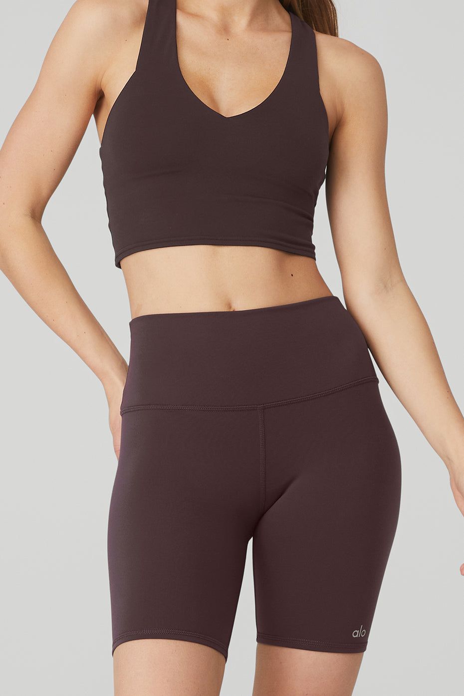 Airbrush Real Bra Tank & 7" High-Waist Biker Short Set sold by Alo Yoga product image thumbnail 11