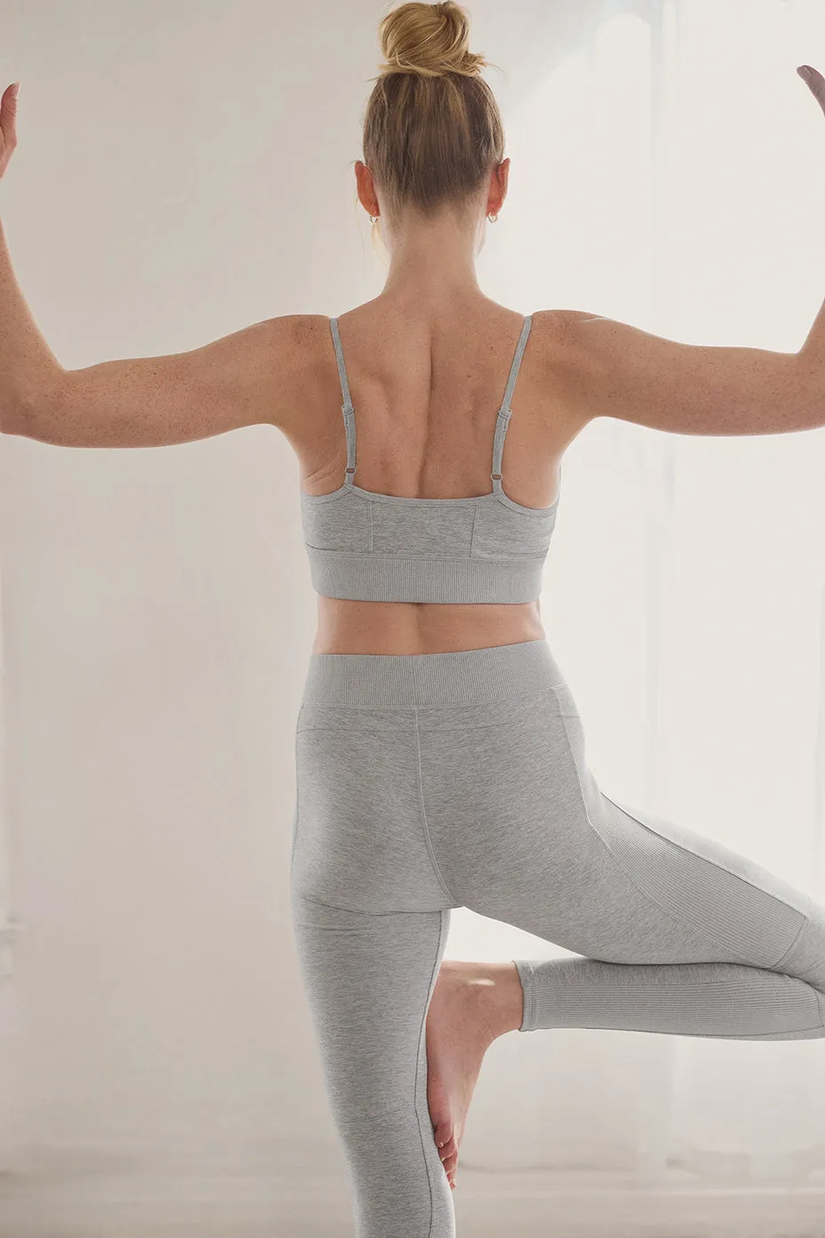 Alosoft Head Start Bra - Athletic Heather Grey sold by Alo Yoga product image thumbnail 3