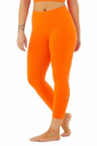 High-Waist Airbrush Capri - Bright Tangerine sold by Alo Yoga