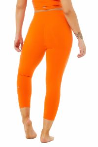 High-Waist Airbrush Capri - Bright Tangerine sold by Alo Yoga