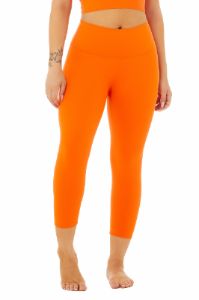 High-Waist Airbrush Capri - Bright Tangerine sold by Alo Yoga