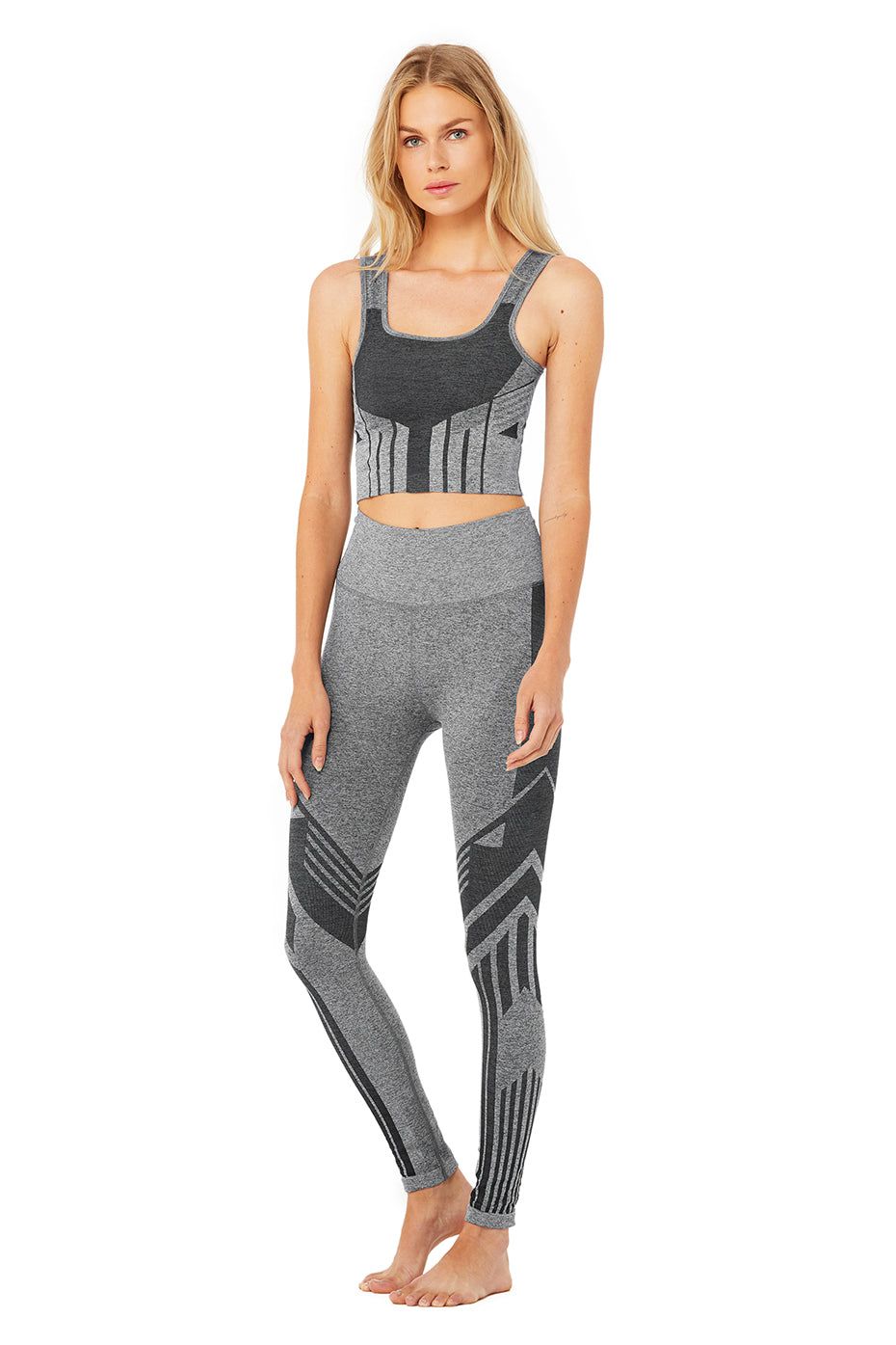 7/8 High-Waist Seamless Tempo Legging - Anthracite Heather sold by Alo Yoga product image thumbnail 4