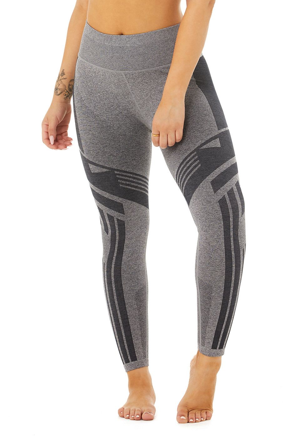 7/8 High-Waist Seamless Tempo Legging - Anthracite Heather sold by Alo Yoga product image thumbnail 5
