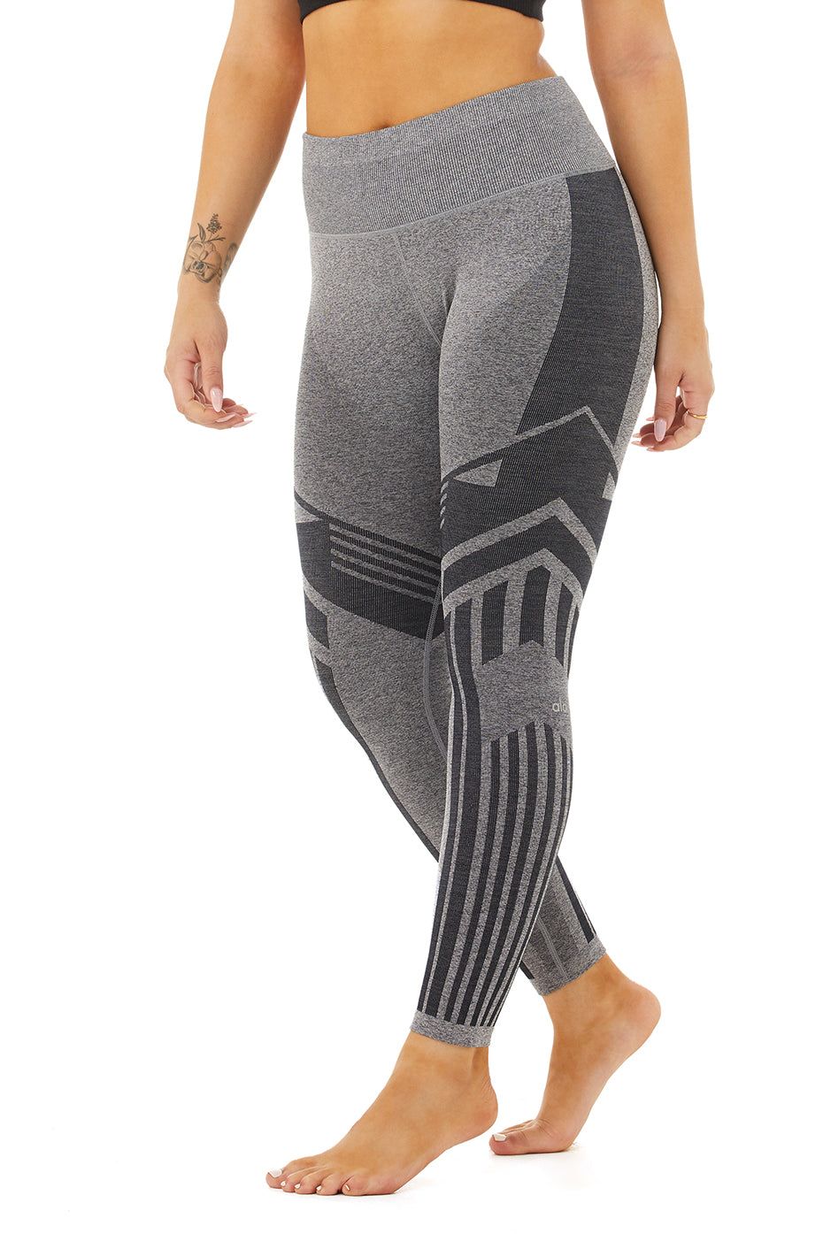 7/8 High-Waist Seamless Tempo Legging - Anthracite Heather sold by Alo Yoga product image thumbnail 6