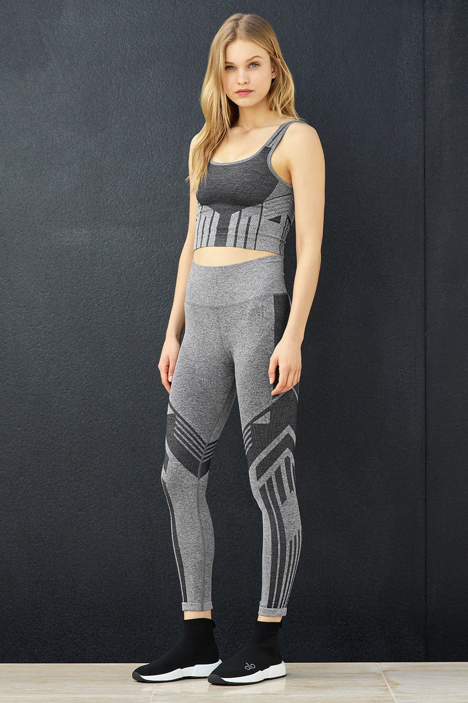 7/8 High-Waist Seamless Tempo Legging - Anthracite Heather sold by Alo Yoga product image thumbnail 8