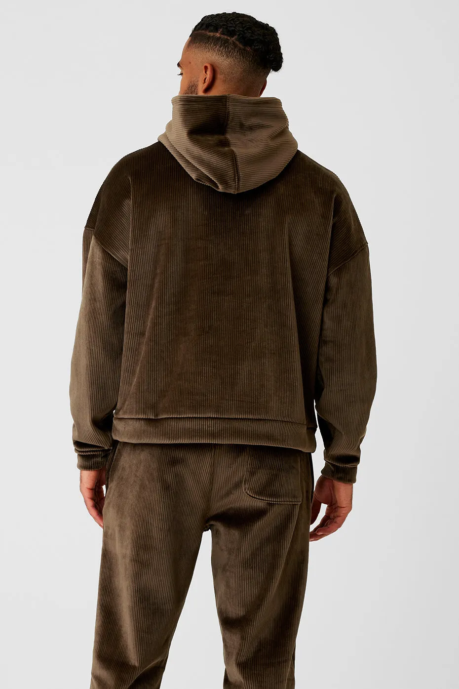 Velour Baller Hoodie - Espresso sold by Alo Yoga product image thumbnail 2