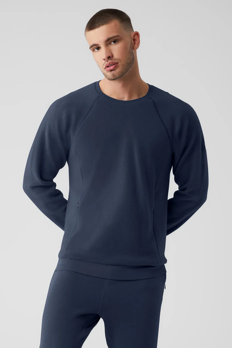 Triumph Crew Neck Sweatshirt - Navy sold by Alo Yoga